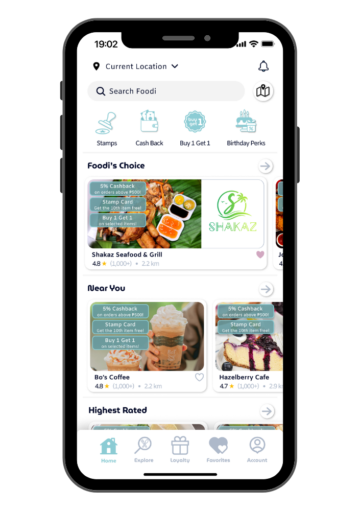 Foodi mobile app preview